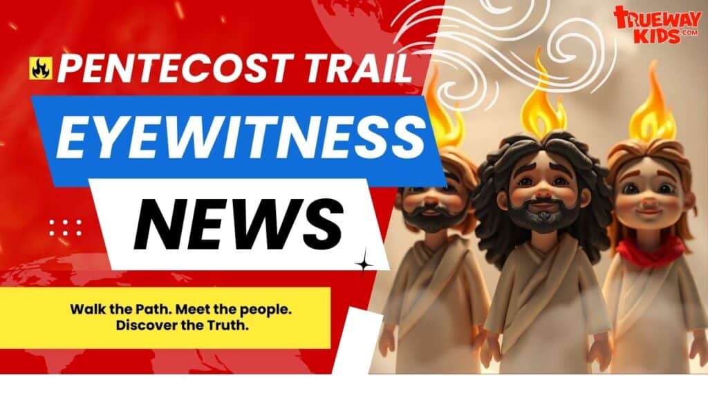 Experience Pentecost like never before! Kids become Jr. Reporters, meeting 12 eyewitnesses through video stations in this interactive, faith-building trail.
