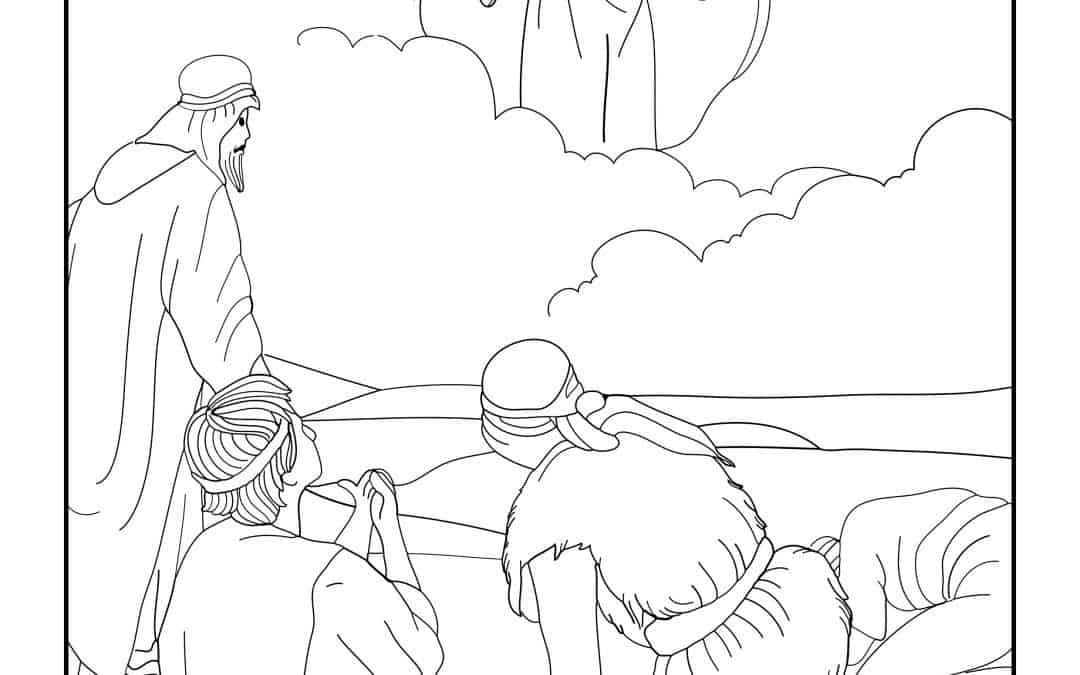 Angels appear to the sheperds - Free colouring page - Trueway Kids