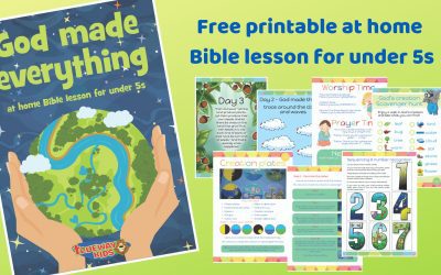 God made everything – Free printable Bible lesson for Preschool Children