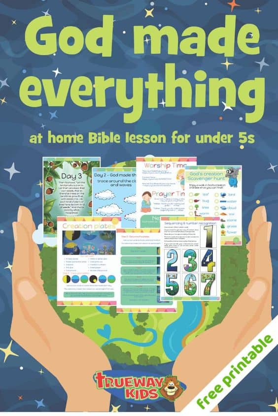 God made everything - Free printable Bible lesson for Preschool ...