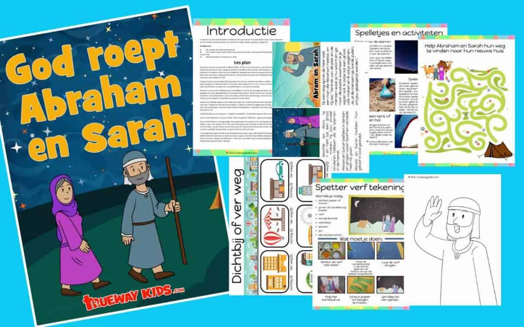 God noemt Abraham en Sarah kleuterbijbelles. Leer dat geloof zowel vertrouwen als actie inhoudt. Spelletjes, Ambachten, Activiteiten, liederen, les, werkbladen en meer.