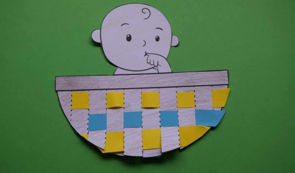 Easy Baby moses craft for kids