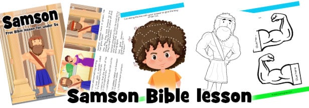 samson bible clipart for kids