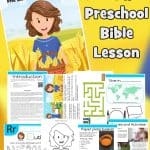 Ruth Bible lesson for under 5s. Learn how God redeems us and bring us into His family. Includes story, worksheets, colouring pages, craft and more. Free printable.
