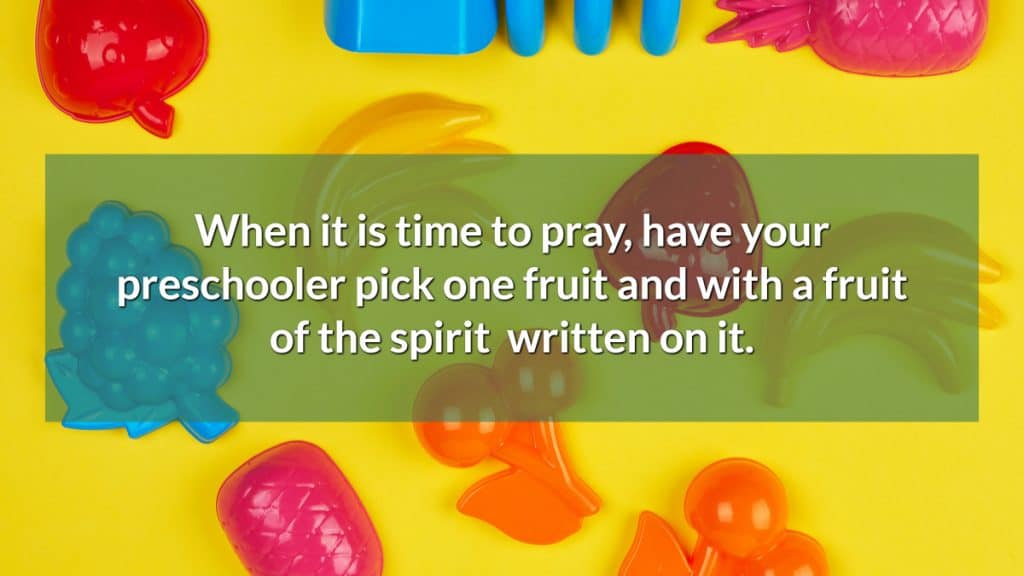 prayer fruits. creative prayer idea