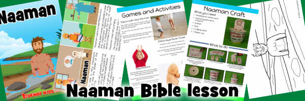 Naaman Bible lesson for preschoolers - free printable