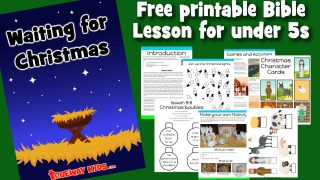 Waiting for Christmas - Preschool Bible lesson for advent. Build your own Nativity. Learn about Old Testament prophecies fulfilled by Jesus. Worksheets, games and activities about more.