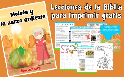 Moisés y la zarza ardiente – lección de la biblia para niños