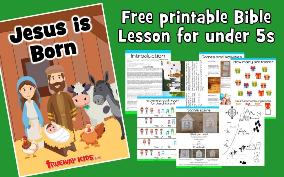 Jesus is born - Free printable Christmas Bible lesson - Trueway Kids