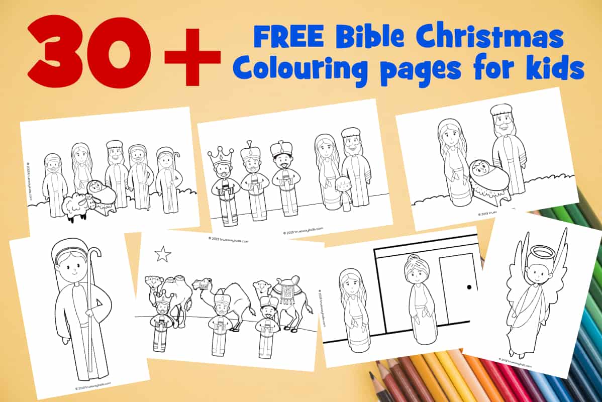 Christmas Story Coloring Pages - Bible Crafts and Activities