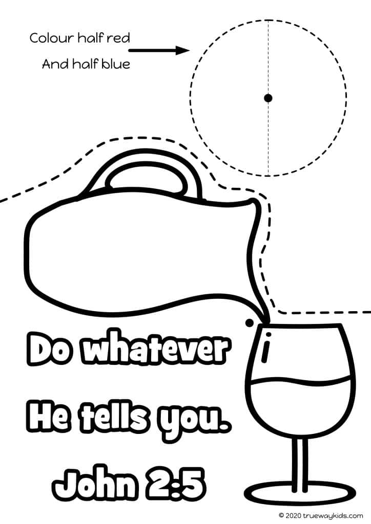 Water Into Wine Craft Template