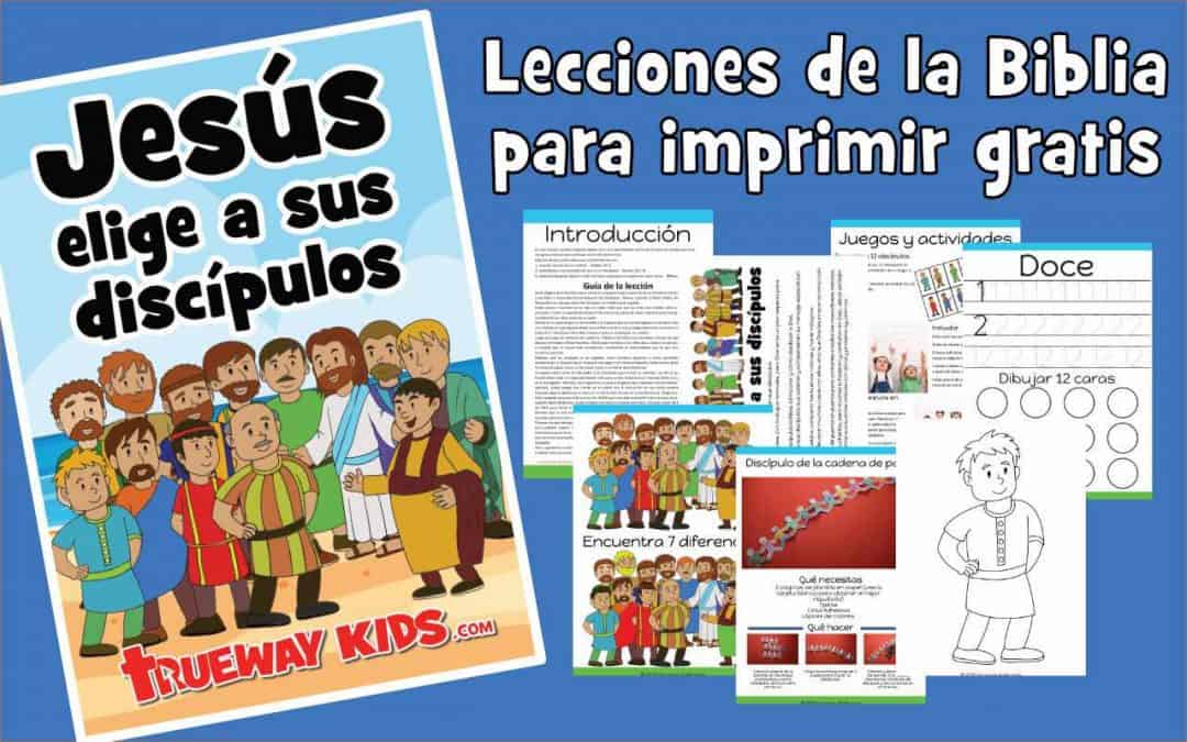 Jesús elige y envía a sus 12 discípulos una lección bíblica preescolar. Impresión gratuita para el hogar o la iglesia. Incluye hojas de trabajo, juegos, páginas para colorear, manualidades y más.