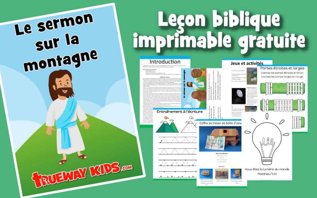 Leçon imprimable gratuit Le sermon sur la montagne. Découvrez les Béatitudes, la lumière et le sel et la règle d'or. Comprend des feuilles de calcul, des jeux, des coloriages, de l'artisanat et plus encore.