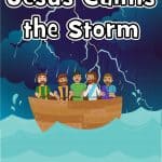 Jesus calms the storm - Free printable Preschool Bible lesson Mark 4:35-41. Included free coloring pages, story, crafts, games and activities, worksheets and more. At home Bible study for kids.