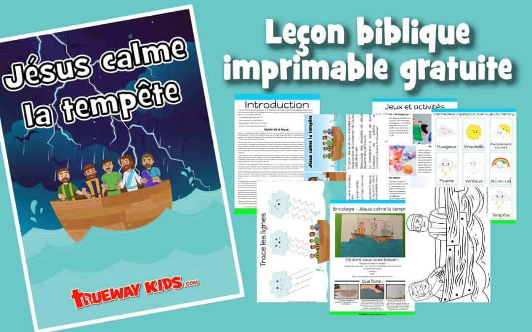 Jésus calme la tempête - Leçon biblique préscolaire imprimable gratuite Marc 4: 35-41. Inclus des pages à colorier gratuites, une histoire, de l'artisanat, des jeux et des activités, des feuilles de travail et plus encore. Étude biblique à domicile pour les enfants.