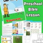 Free printable Bible lesson on Jesus' parables of lost things, focusing on the lost sheep and the lost coin. Includes worksheets, coloring, craft, story and more
