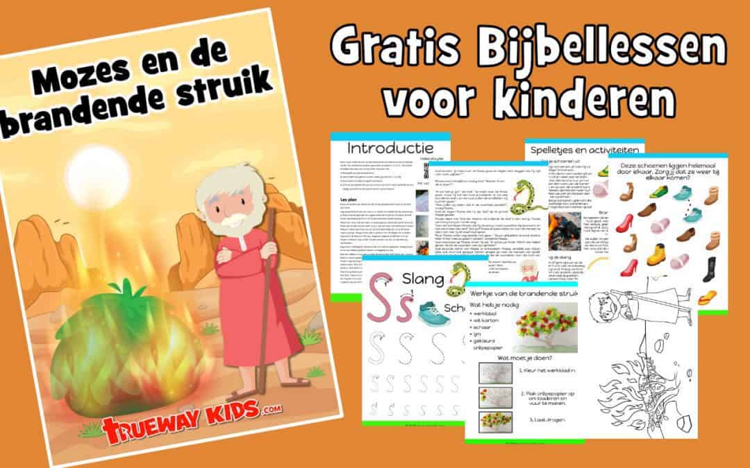 Mozes en de brandende struik - Bijbellessen