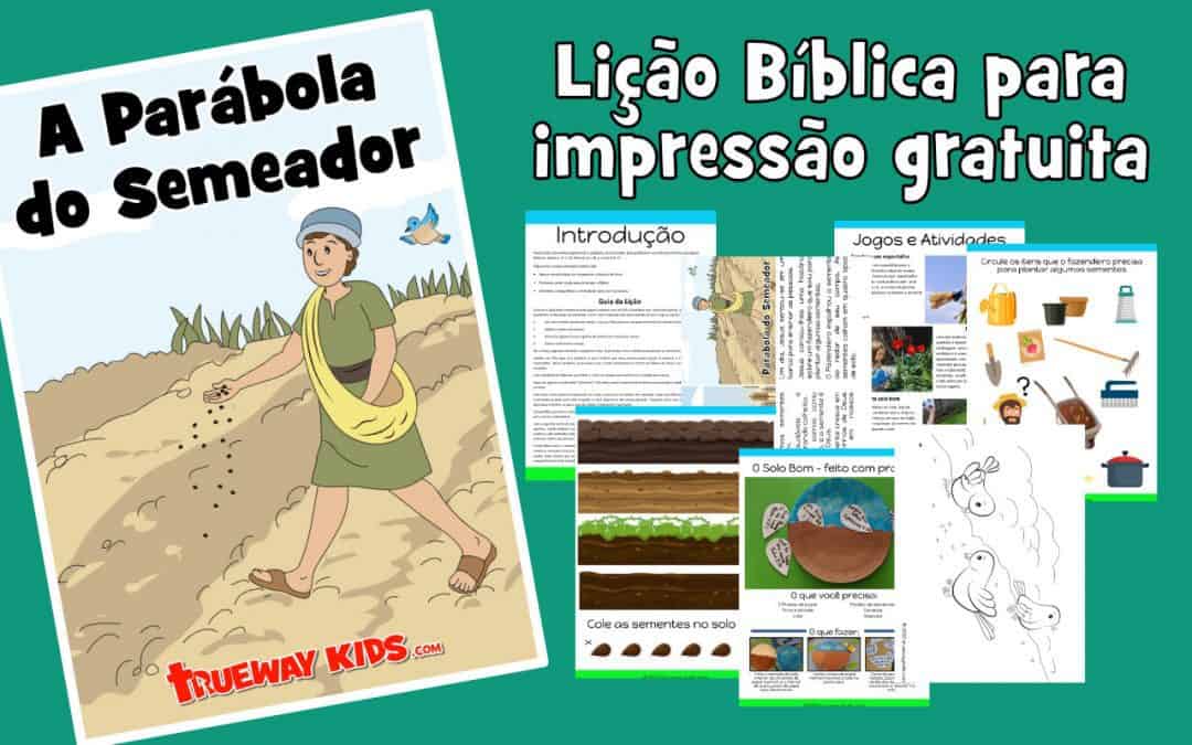 Lição bíblica imprimível grátis para crianças da Parábola do Semeador (às vezes chamada de Parábola do Solo). Inclui jogos, planilhas, artesanato, colorir e muito mais.