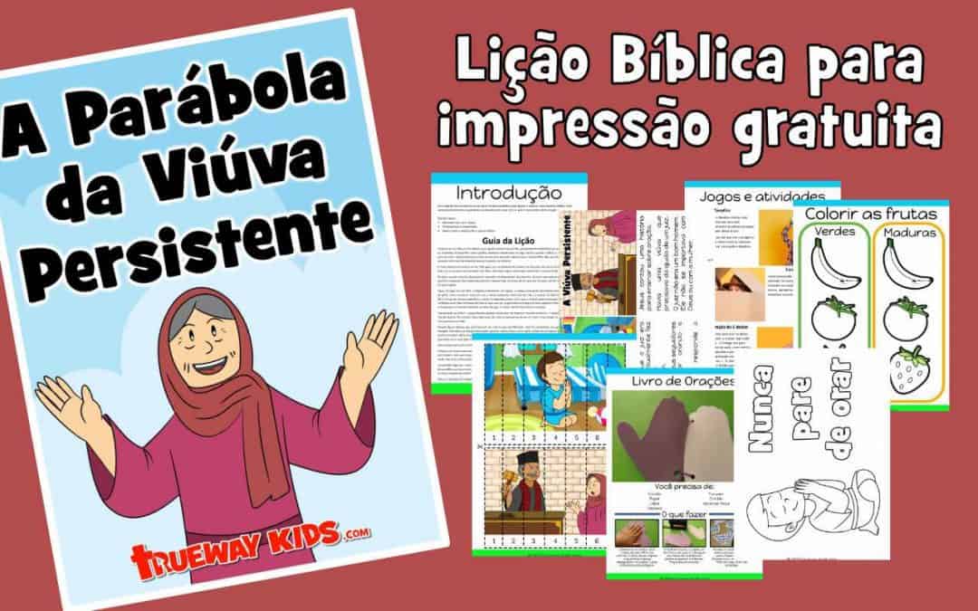 A parábola do juiz injusto (também conhecida como a parábola da viúva persistente) nos ensina a importância da oração. Lição da Bíblia pré-escolar imprimível grátis com guia, história, planilhas, páginas para colorir, artesanato, oficina e muito mais.