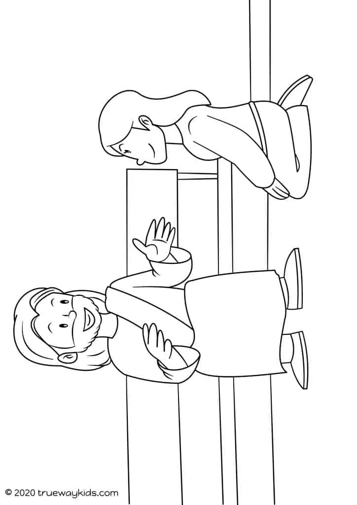 Bible Coloring Pages Mary And Martha