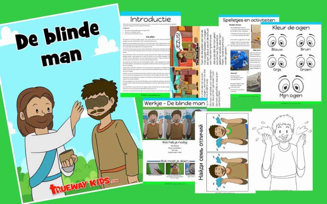 Tijdens Zijn leven op aarde, genas Jezus heel veel mensen. In Johannes 9.1-42 lezen we dat Hij op een bijzondere manier een man genas die sinds zijn geboorte blind was. Gratis Bijbellessen die thuis of in de kerk gebruikt kunnen worden. Iedere les bevat een les plan, een verhaal, spelletjes en activiteiten, werkbladen, kleurplaten, werkjes en meer.