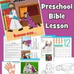 Jesus heals the woman with the issue of blood. Free preschool Bible lesson