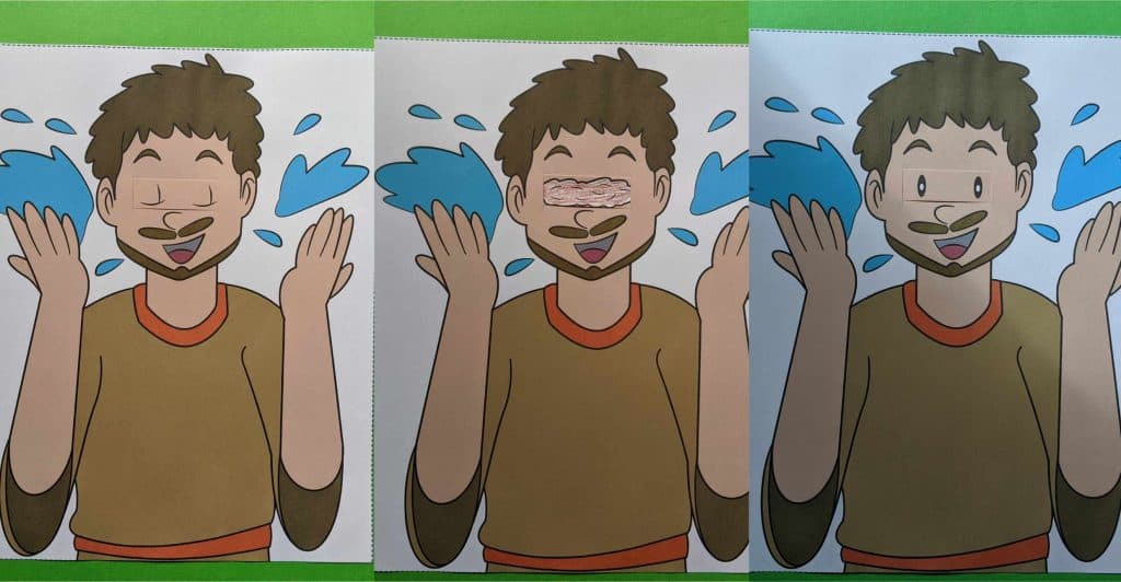 Jesus heals the blind man - easy bible craft for kids