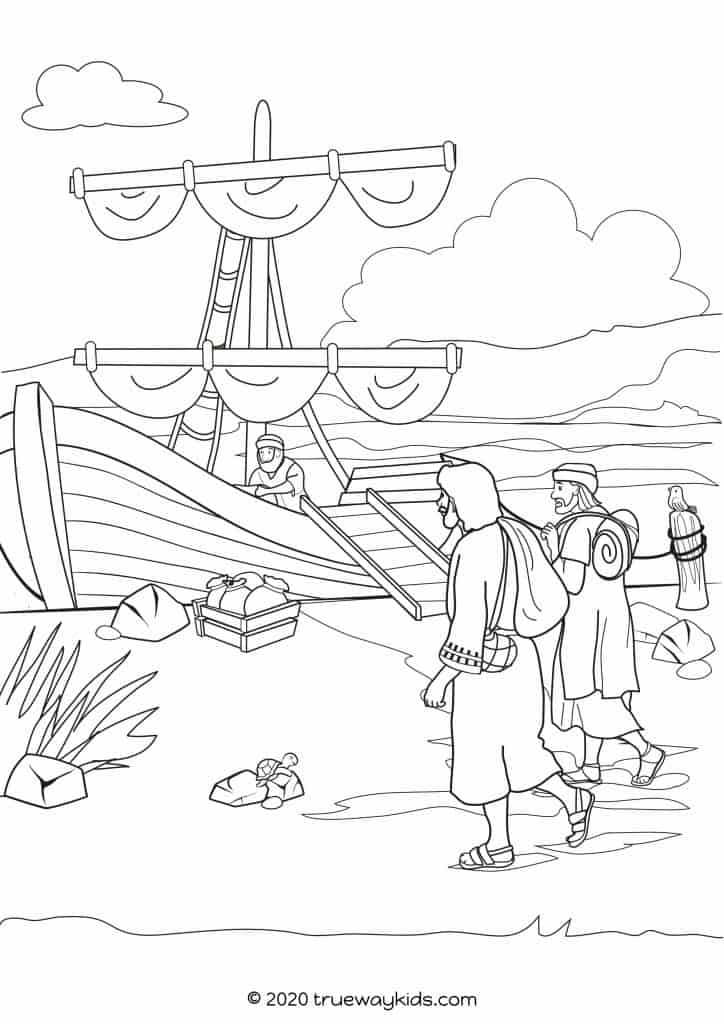 journey colouring page