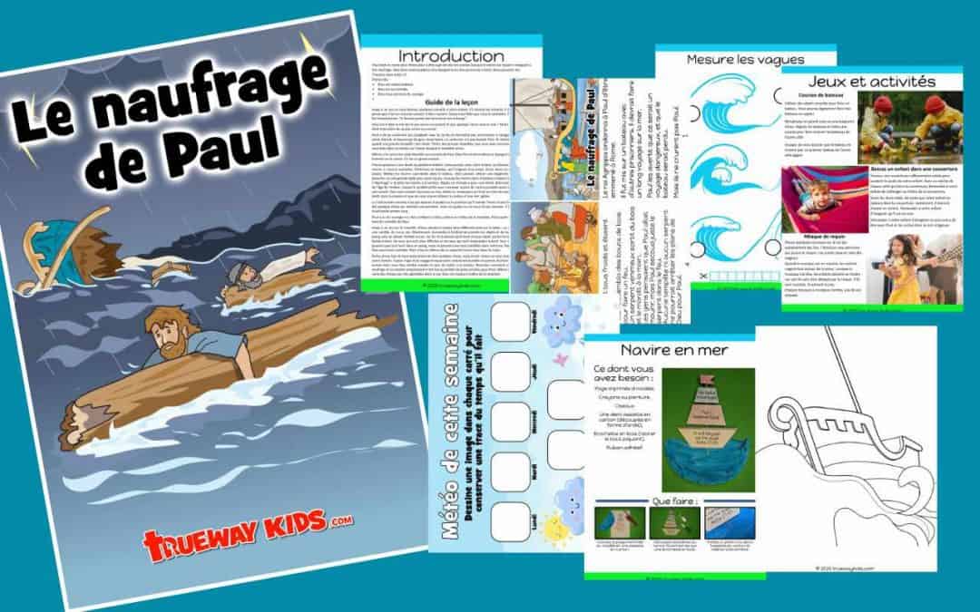 Le naufrage de Paul leçon de la Bible pour les enfants