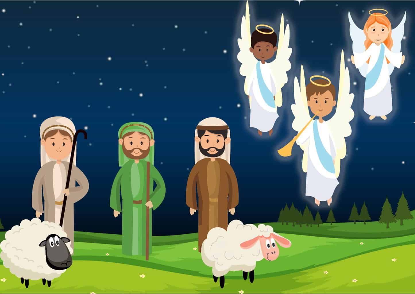 shepherds at the manger