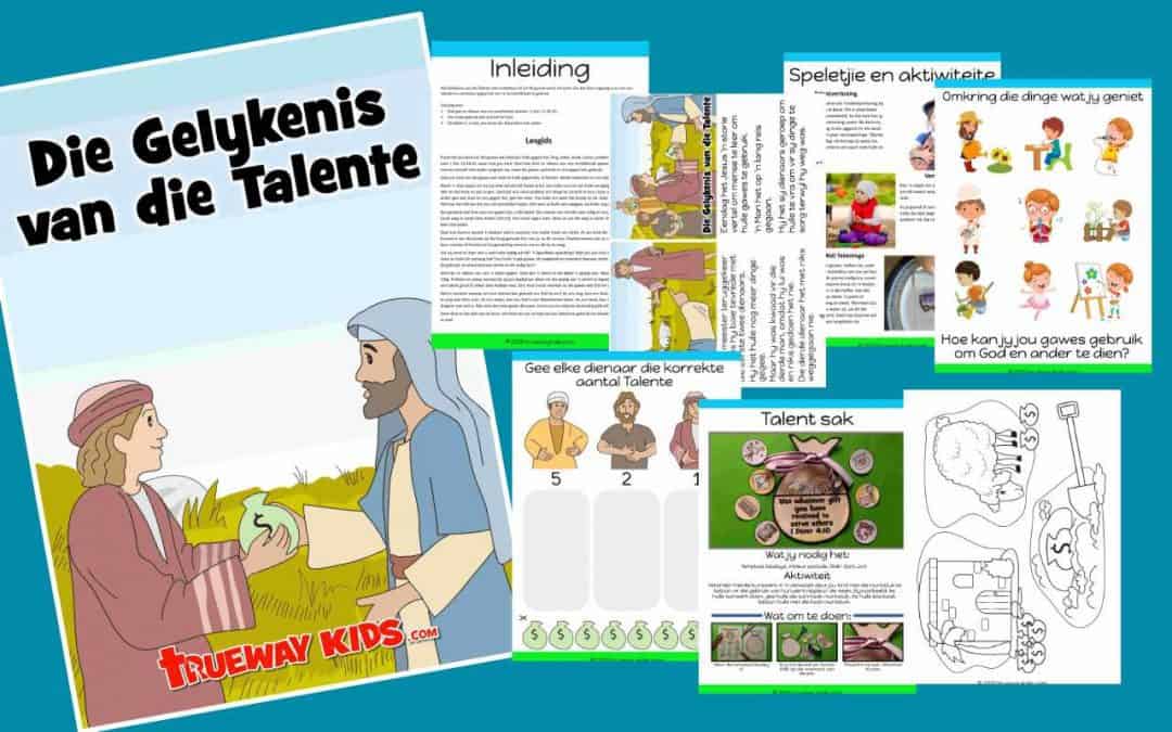 Die Gelykenis van die Talente wat in Matteus 25:14-30 gevind word, herinner ons dat God vrygewig is en aan ons talente en vermoëns gegee het om vir Sy heerlikheid te gebruik.