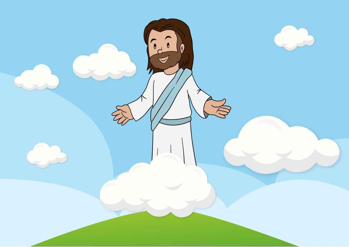 Sendero de la historia de Pascua 10 - Jesús regresa al cielo. - Trueway Kids