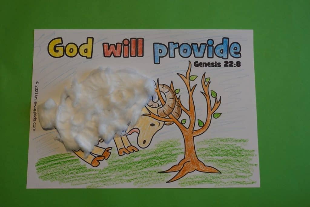 Craft – God will provide Abraham and Isaac Bible craftr