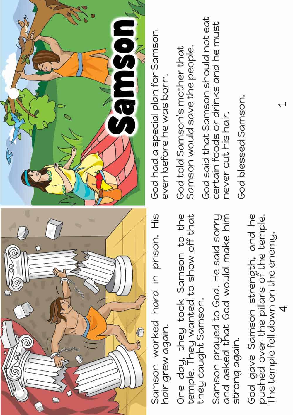 samson bible clipart for kids