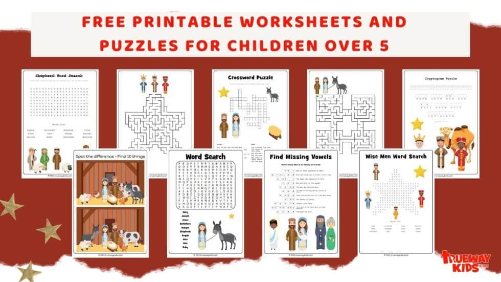 Christmas worksheets for children over 5s - Trueway Kids