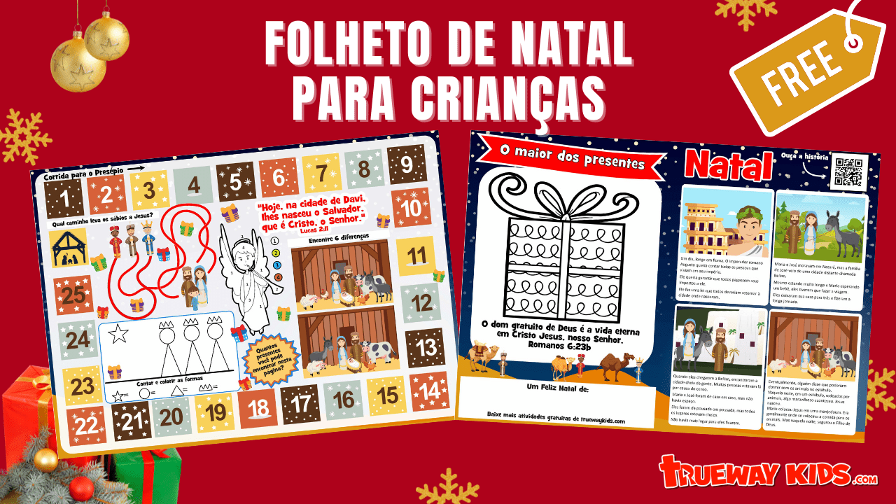 Folheto de Natal para crianças