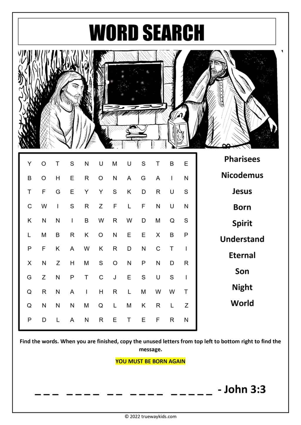 JESUS AND NICODEMUS - TEEN BIBLE LESSON (JOHN 3:1-21) - Trueway Kids