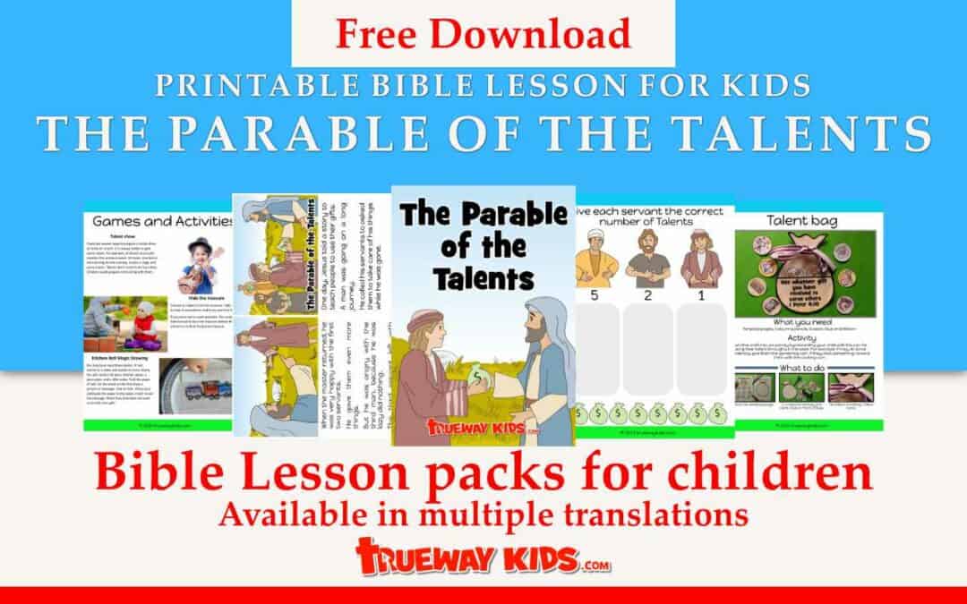 The Parable of the Talents found in Matthew 25:14-30. Free printable preschool Bible lesson. Includes guide, games, activities, worksheets, coloring, craft and more.