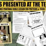 Simeon and Anna Bible lesson for preteens and teens. Worksheets, Bible lesson , study notes, games and activities, coloring pages and more. Ideal for home, youth groups and church Bible studies. LUKE 2: 22-38 Bible lesson for youth