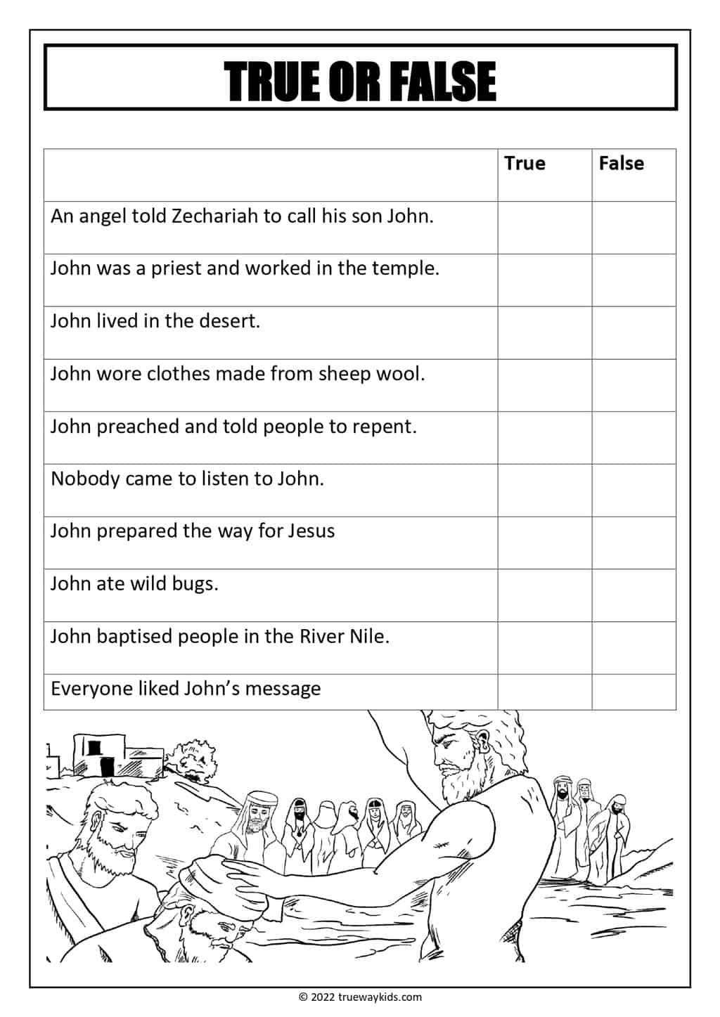 ­THE LIFE OF JOHN THE BAPTIST - TEEN BIBLE LESSON - Trueway Kids