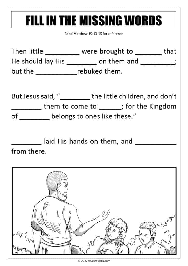 JESUS WELCOMES THE LITTLE CHILDREN (Bible study for teens) - Trueway Kids