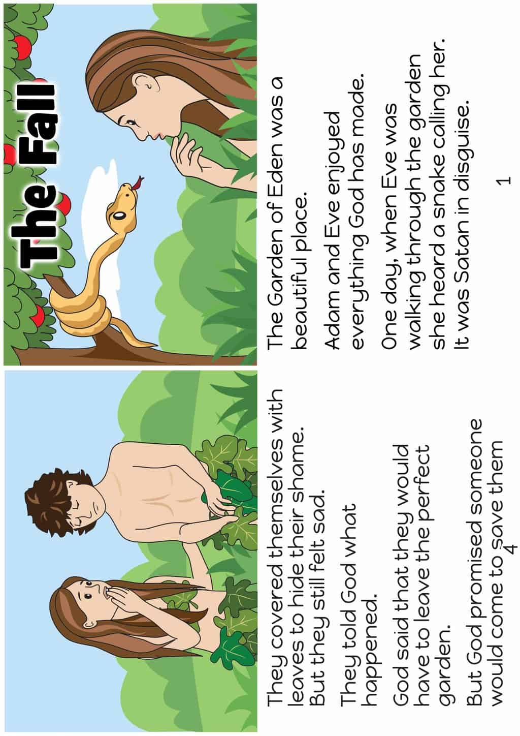 The Fall Genesis 3 Free printable Bible lesson for kids Trueway Kids