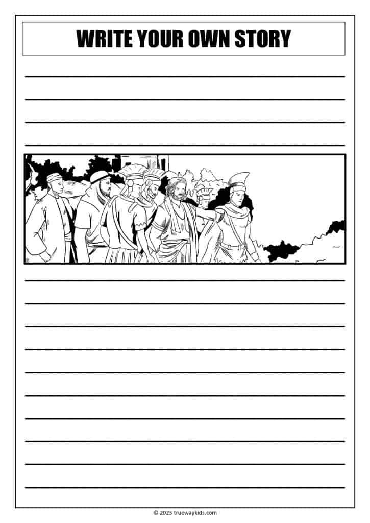 Write the events of Good Friday - Easter in your own words worksheet for youth