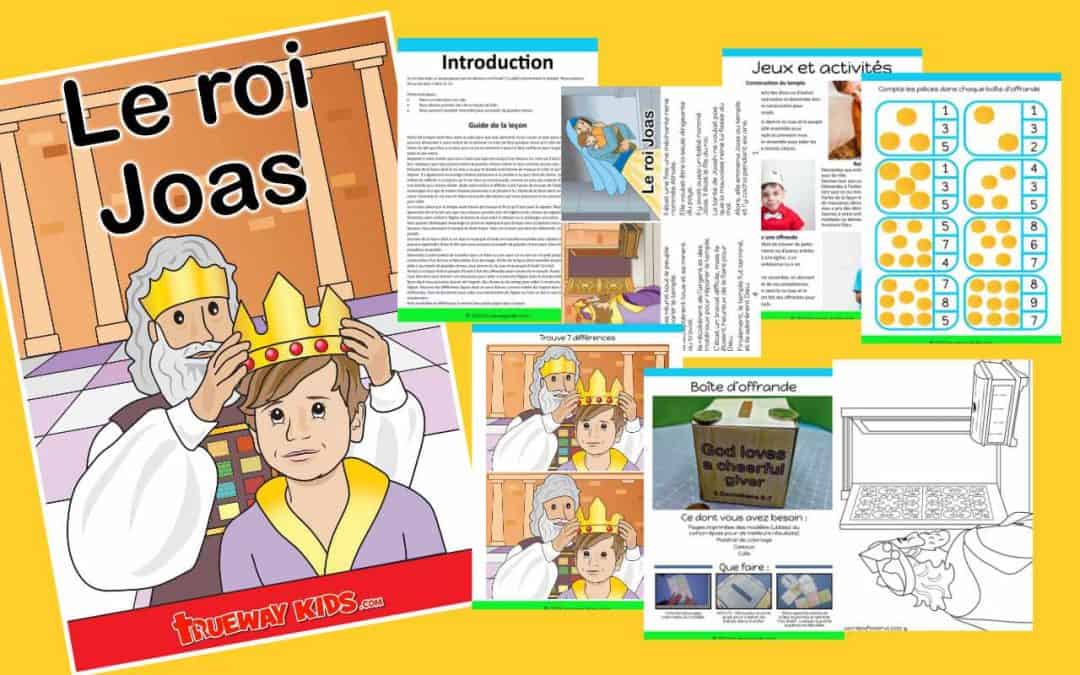Leçon biblique du roi Joas pour les enfants | Imprimable gratuitement pour la maison ou l'église