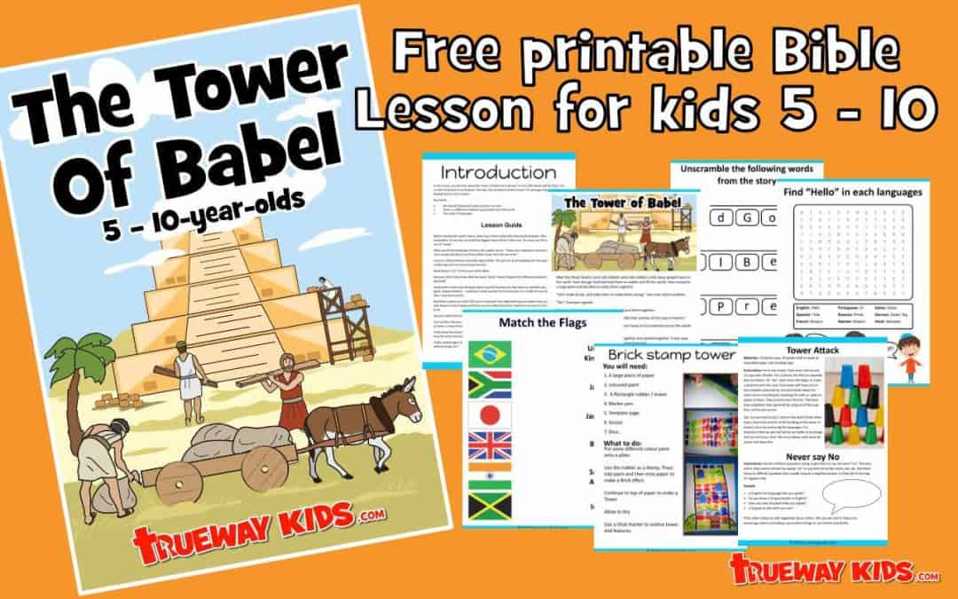 Tower of Babel printable lesson for kids