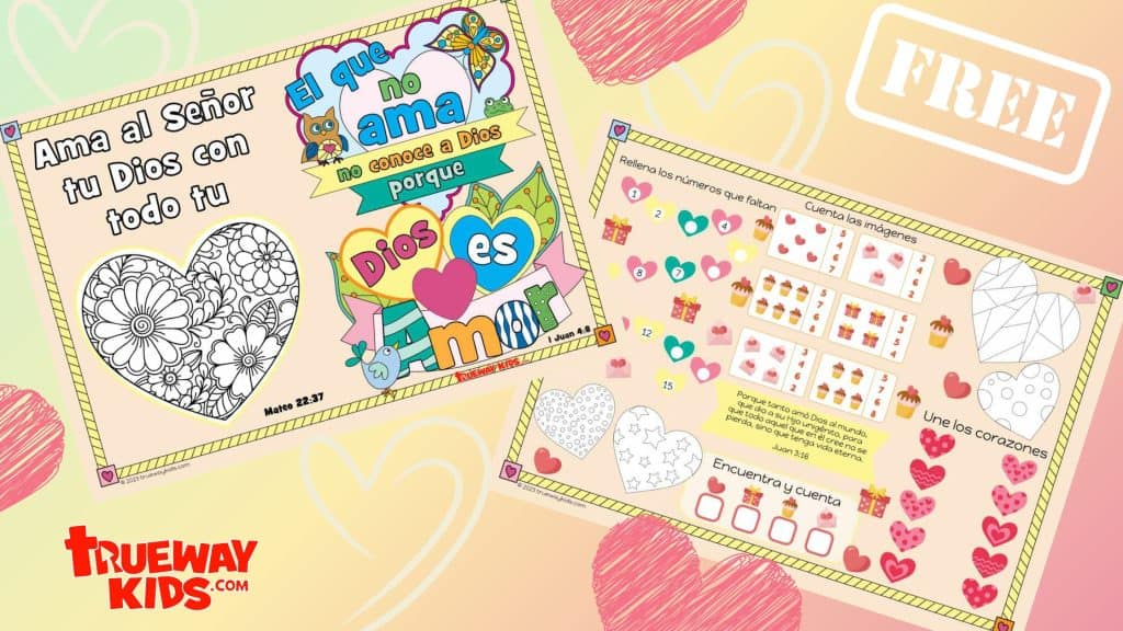Folleto bíblico imprimible gratuito sobre el amor para San Valentín