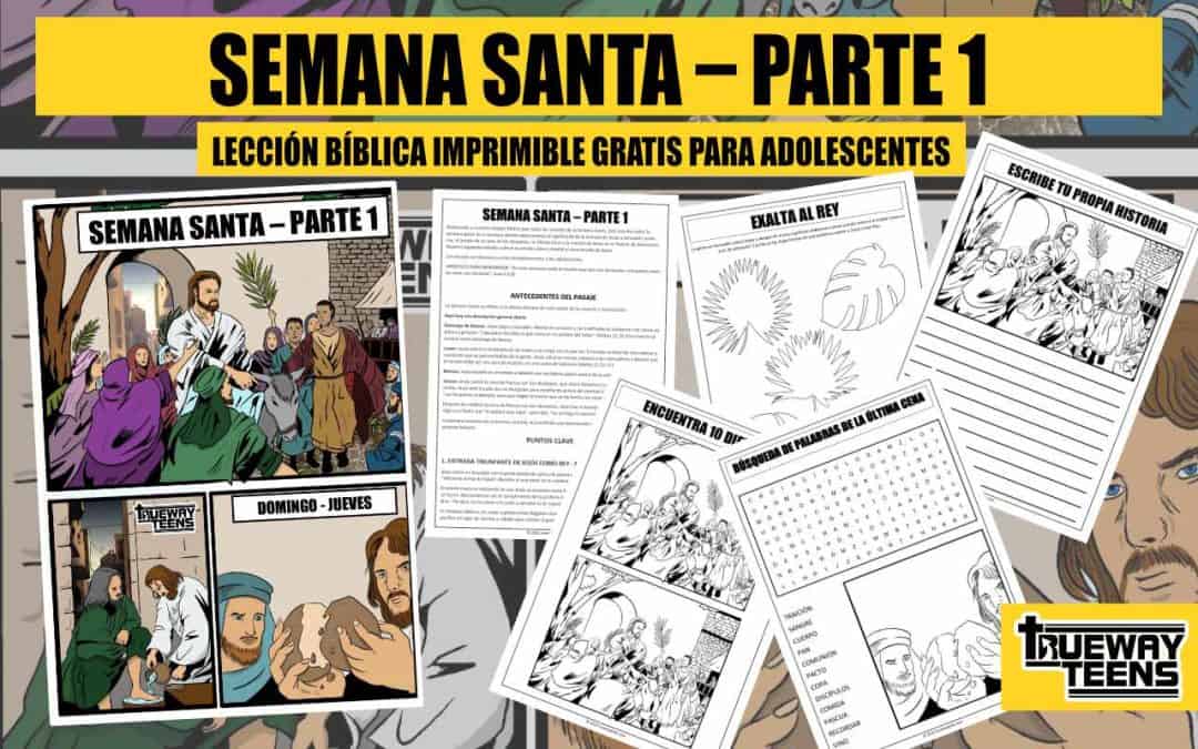 Lección bíblica de Semana Santa para adolescentes - imprimible gratis