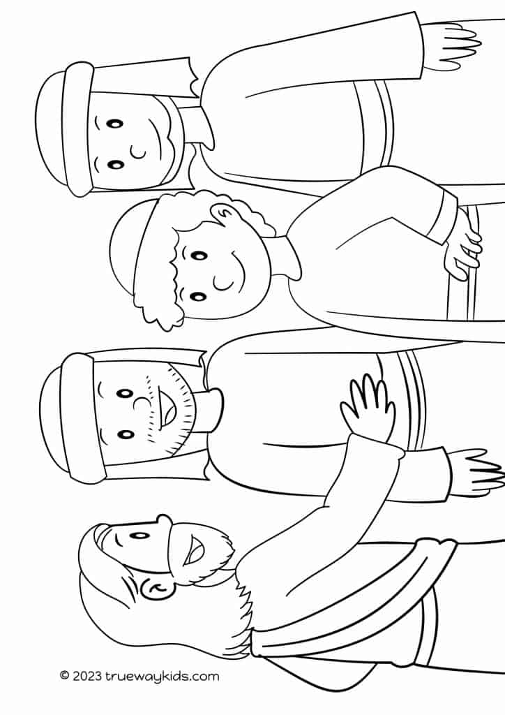 Jesus appears to the disciples - coloring page for kids