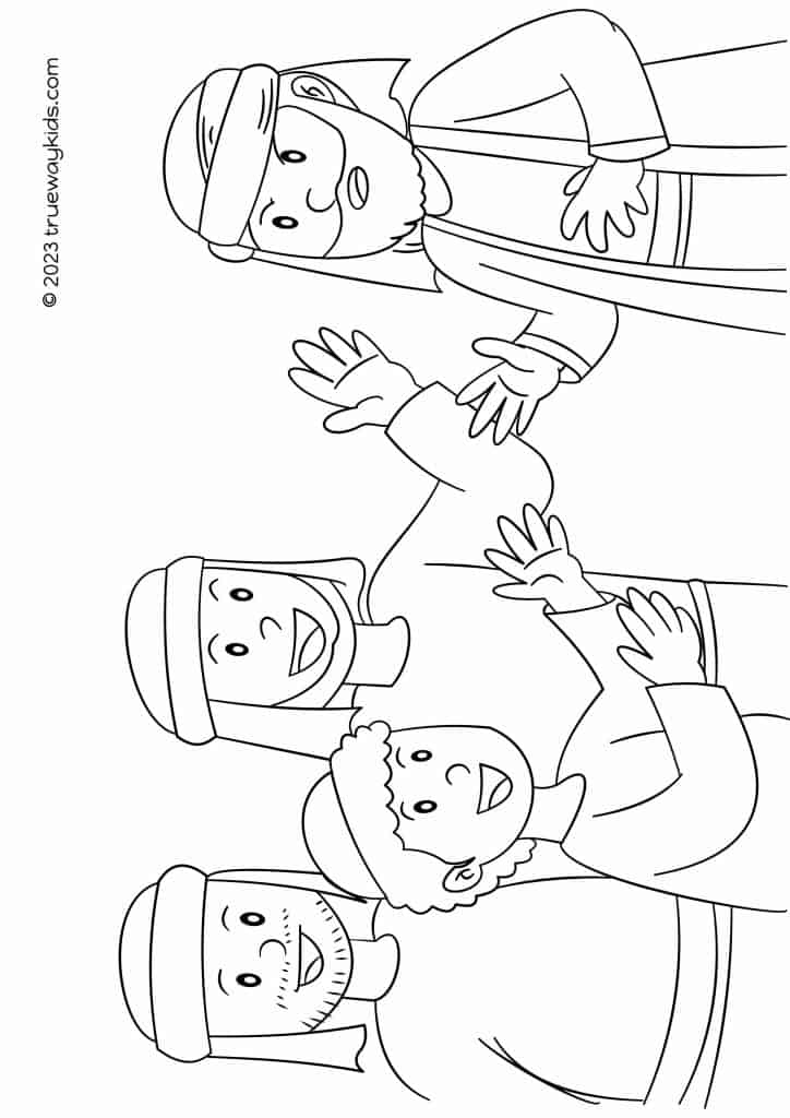 Thomas doesn't believe the disciples - coloring page for kids