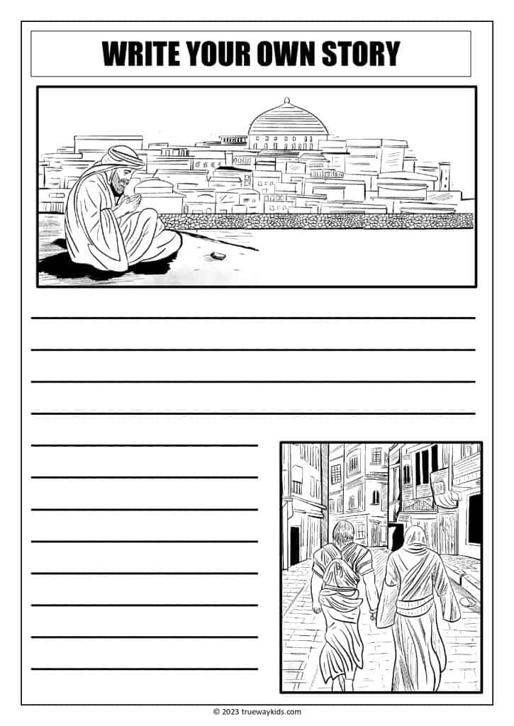Sodom and Gomorrah write the words in your own words. worksheet for youth